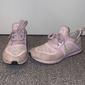 Pink adidas tennis shoes